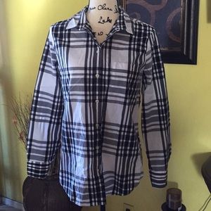 J. Crew plaid bootos down shirt women size s